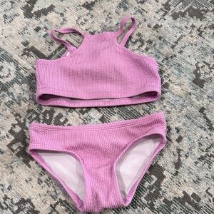 Carter's Lilac Textured Crop Top and Briefs Set